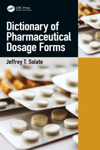 Dictionary of Pharmaceutical Dosage Forms_cover