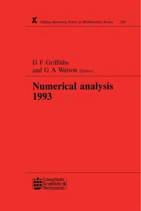 Numerical Analysis 1993_cover