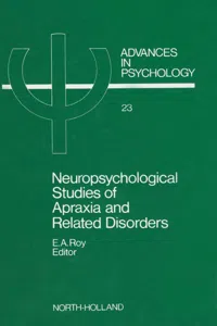 Neuropsychological Studies of Apraxia and Related Disorders_cover