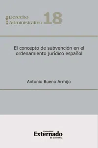 El concepto de subvención en el ordenamiento Jurídico Español_cover