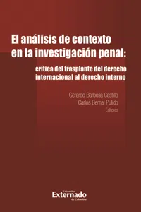 El análisis de contexto en la investigación penal:_cover