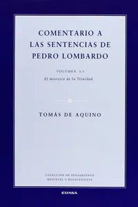 Comentario a las sentencias de Pedro Lombardo I/1_cover