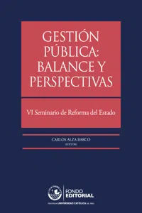 Gestión pública: balance y perspectivas_cover