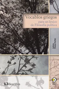 Vocablos griegos para un léxico de Filosofía política_cover