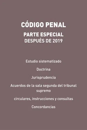 Código Penal. Parte especial, después de 2019