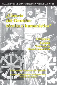 Ciencia del derecho: Técnica o humanística_cover