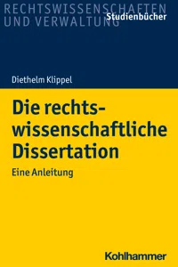 Die rechtswissenschaftliche Dissertation_cover