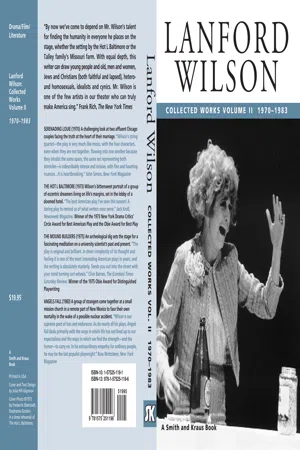 Lanford Wilson: Collected Plays 1970-1983