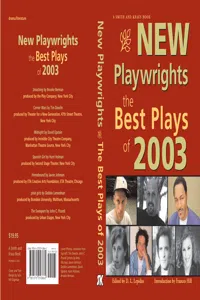 New Playwrights: The Best Plays 2003_cover