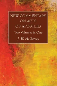 New Commentary on Acts of Apostles_cover