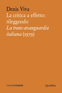 La critica a effetto: rileggendo La trans-avanguardia italiana_cover