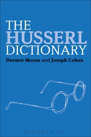 The Husserl Dictionary