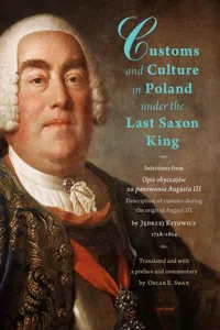 Customs and Culture in Poland under the Last Saxon King_cover