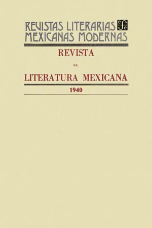 Revista de literatura mexicana, 1940