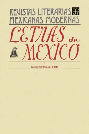 Letras de México II, enero de 1939-diciembre de 1940