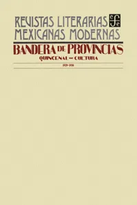 Bandera de provincias. Quincenal de Cultura, 1929-1930_cover