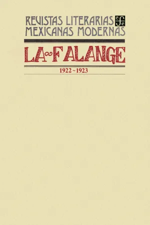 La Falange, 1922-1923