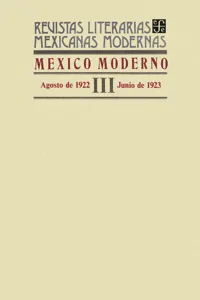 México moderno III, agosto de 1922–junio de 1923_cover