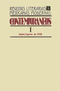 Contemporáneos I, junio-agosto de 1928_cover