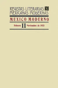 México moderno II, febrero-noviembre de 1921_cover