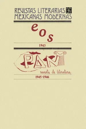 Eos, 1943-Pan. Revista de literatura, 1945-1946