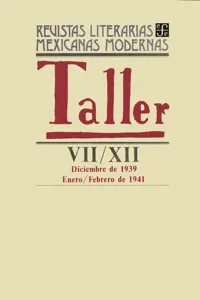 Taller VII, diciembre de 1939-XII, enero-febrero de 1941_cover