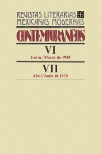 Contemporáneos VI, enero-marzo de 1930-VII, abril-junio de 1930_cover