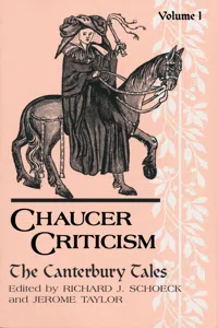 Chaucer Criticism, Volume 1_cover