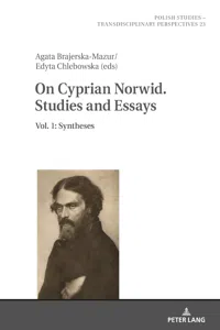 On Cyprian Norwid. Studies and Essays_cover