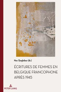 Écritures de femmes en Belgique francophone après 1945_cover