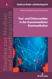 Text- und Diskurswelten in der massenmedialen Kommunikation_cover