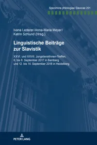 Linguistische Beiträge zur Slavistik_cover