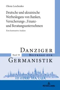 Deutsche und ukrainische Werbeslogans von Banken,Versicherungs-, Finanz und Beratungsunternehmen_cover