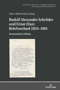 Rudolf Alexander Schröder und Ernst Zinn: Briefwechsel 19341961_cover