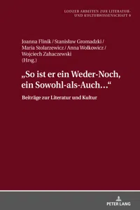 «So ist er ein Weder-Noch, ein Sowohl-als-Auch…»_cover