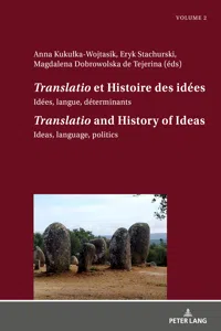 «Translatio» et Histoire des idées / «Translatio» and the History of Ideas_cover