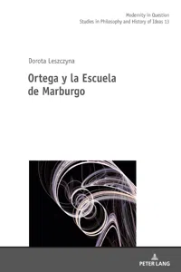 Ortega y la Escuela de Marburgo_cover