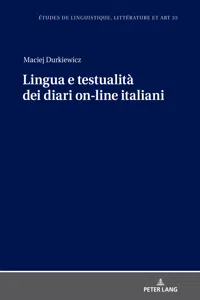 Lingua e testualità dei diari on-line italiani_cover