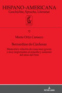 Bernardino de CárdenasMemorial y relación de cosas muy graves y muy importantes al remedio y aumento del reino del Perú_cover