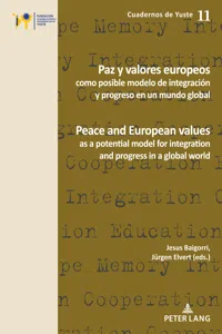 Paz y valores europeos como posible modelo de integración y progreso en un mundo global_cover