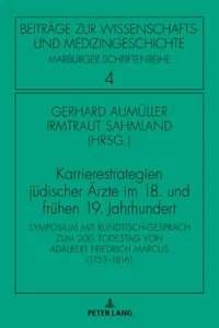 Karrierestrategien jüdischer Ärzte im 18. und frühen 19. Jahrhundert_cover