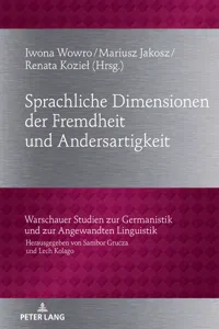 Sprachliche Dimensionen der Fremdheit und Andersartigkeit_cover