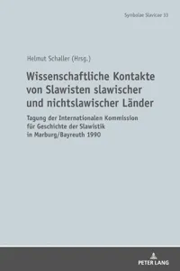 Wissenschaftliche Kontakte von Slawisten slawischer und nichtslawischer Länder_cover