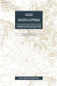 L'Analisi Linguistica e Letteraria 2019-1_cover