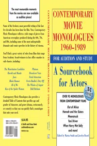 Contemporary Movie Monologues 1960-1989 for Audition and Study_cover