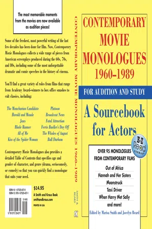 Contemporary Movie Monologues 1960-1989 for Audition and Study