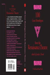 100 Great Monologues from the Renaissance Theater_cover