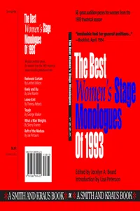 The Best Women's Stage Monologues 1993_cover