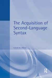 Acquisition of Second Language Syntax_cover