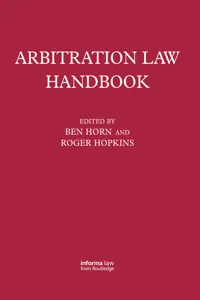 Arbitration Law Handbook_cover